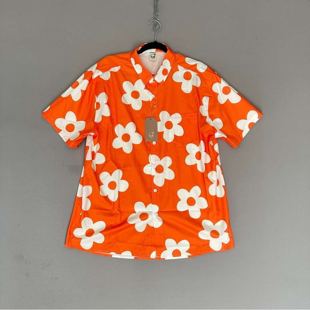 Hardaddy Hawaiian‎ Bowling Shirt Button Up  L Flower Colorful Travel  Beach NWT - Picture 2 of 12